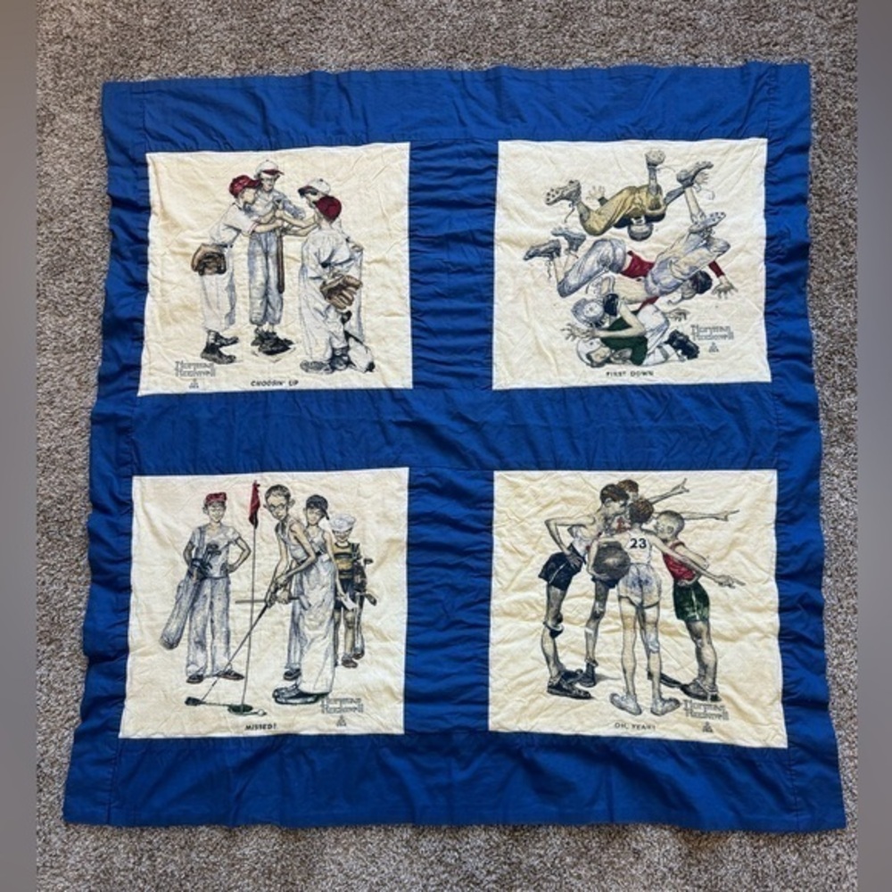 Norman Rockwell Tapestry blanket
